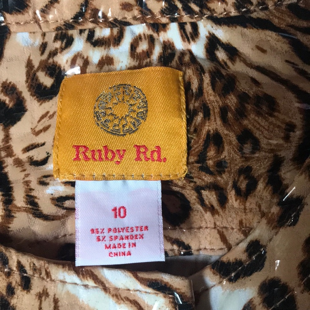 Ruby Rd | Animal Print Button Up Jacket - Picture 4 of 7